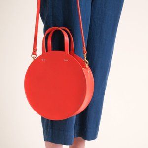 Clare V. Vivier Petit Alistair Bag in Red Leather